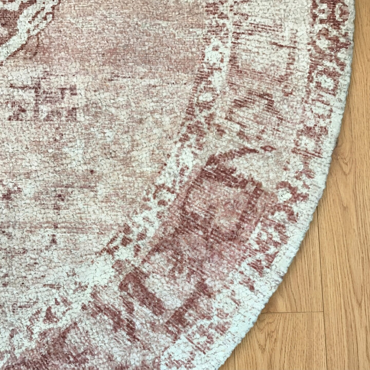 Teppich rund vintage - Kyra Medaillon Rosa - 3