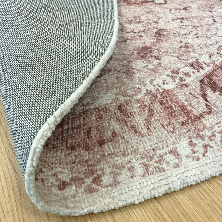 Teppich rund vintage - Kyra Medaillon Rosa - 5