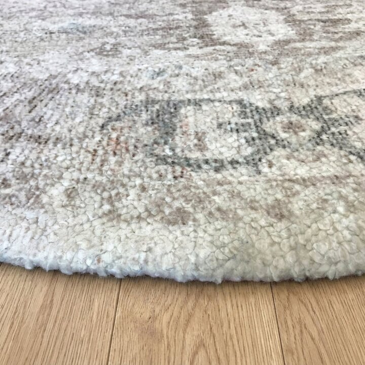 Teppich rund vintage - Kyra Medaillon Taupe - 4