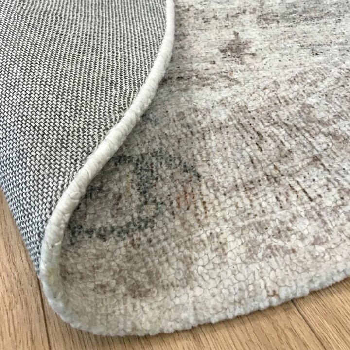 Teppich rund vintage - Kyra Medaillon Taupe - 5