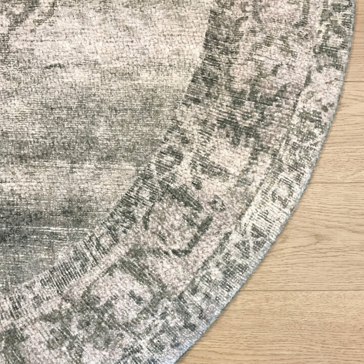 Teppich rund vintage - Kyra Medaillon Grün - 3