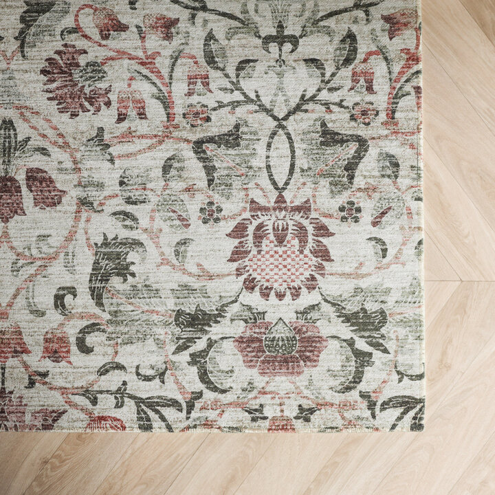 Blumen Teppich - Rosie Beige - 3