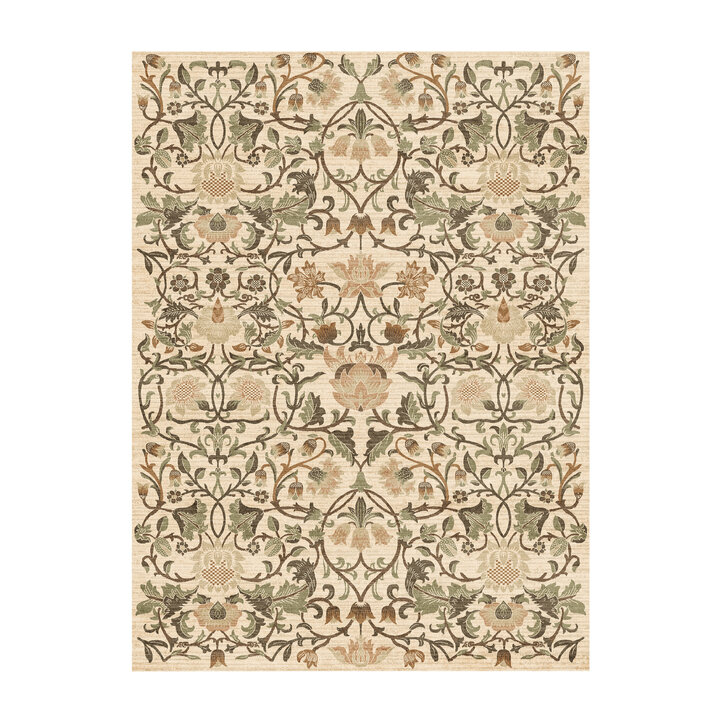 Blumen Teppich - Rosie Creme - 1