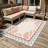 Outdoor-Teppich - Oasis Leaves Blau Rot - thumbnail