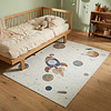 Waschbarer Kinderteppich - Mace Rocket Creme - thumbnail