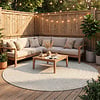 In- & Outdoor Jute Teppich Rund - Bali Weiß - thumbnail