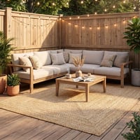 In- & Outdoor Jute Teppich - Bali Braun