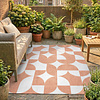 Gartenteppich Abstrakt - Groovy Tiles Terrakotta - thumbnail