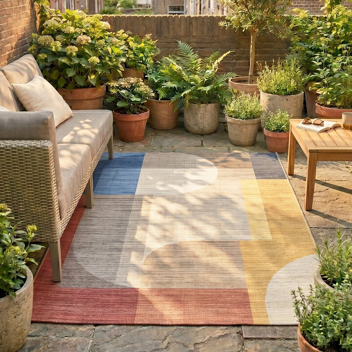 Gartenteppich Abstrakt - Groovy Shapes Bunt