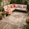 In- & Outdoor Teppich Vintage - Kairo Medaillon Creme Bunt - thumbnail