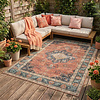 In- & Outdoor Teppich Vintage - Kairo Medaillon Terra Dunkelblau - thumbnail