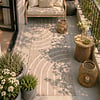 Balkonteppich - Sierra Curves Beige Creme - thumbnail