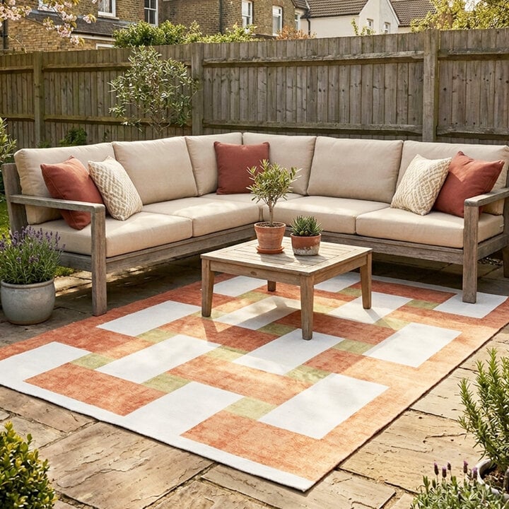 Retro In - & Outdoorteppich - Pop Lines Terra