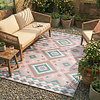 Outdoor Teppich Boho - Vedra Aztec Rosa - thumbnail