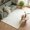 Teppich Wohnzimmer - Charm Waves Weiß - thumbnail