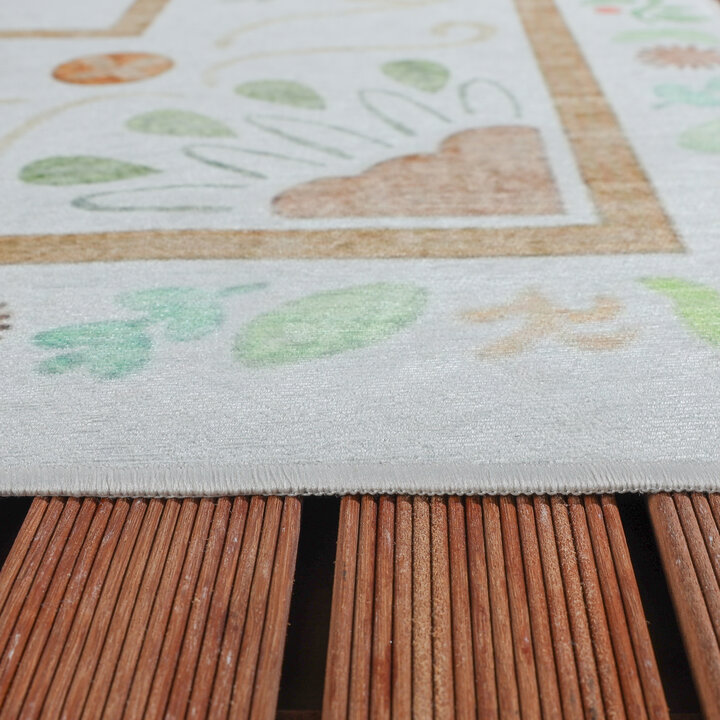 Outdoor-Teppich - Maui Border Weiß - 4