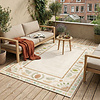 Outdoor-Teppich - Maui Border Weiß - thumbnail