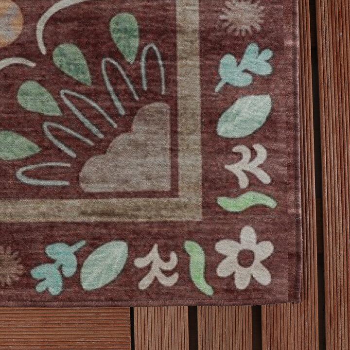 Outdoor-Teppich - Maui Border Braun - 3