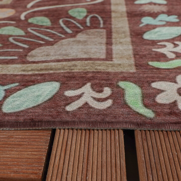 Outdoor-Teppich - Maui Border Braun - 4