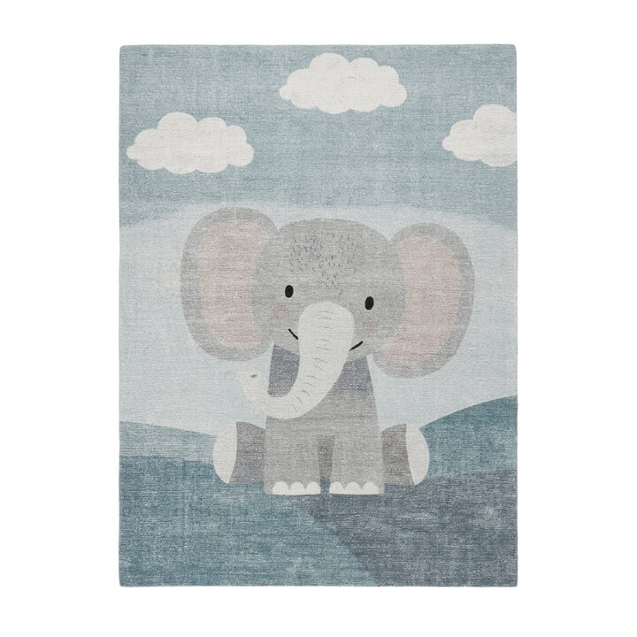 Kinderzimmer Teppich - Balou Elefant Grau - 1