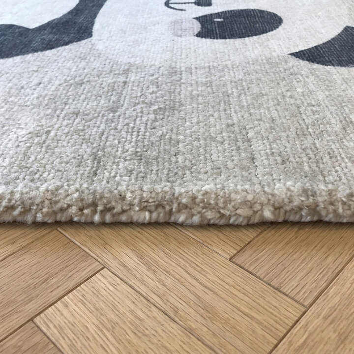 Kinderzimmer Teppich - Balou Panda Schwarz/Weiß - 4