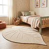 Kinderteppich Waschbar - Coco Blatt Beige - thumbnail