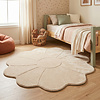 Kinderteppich Rund - Coco Blume Beige - thumbnail