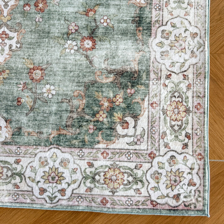 Teppich Vintage - Ember Medaillon Grün  - 3