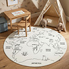 Kinderteppich Rund - Globe Creme - thumbnail
