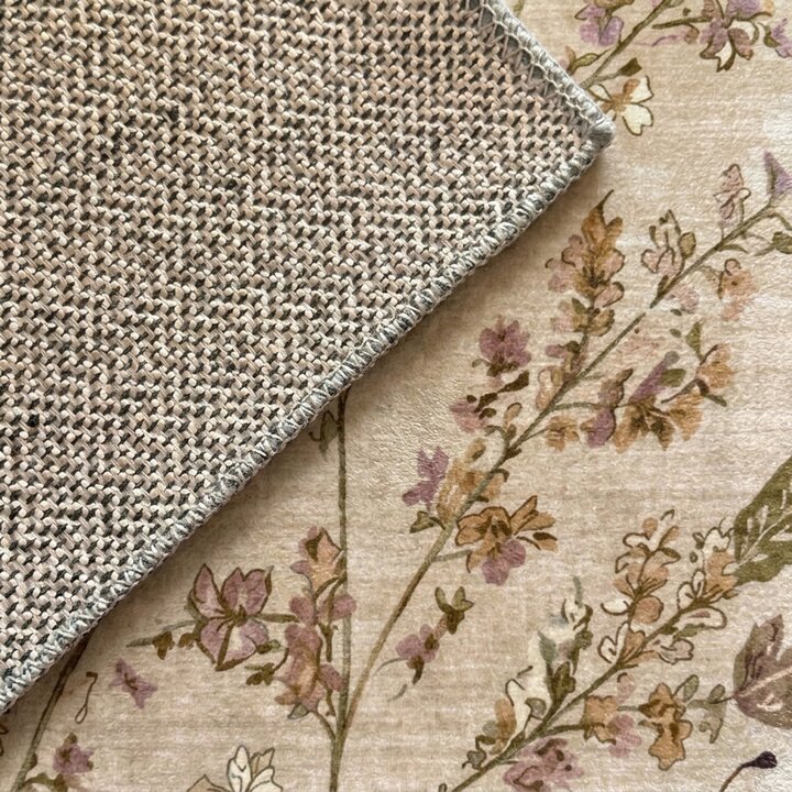 Waschbarer Teppich - Misty Floral Creme - 4