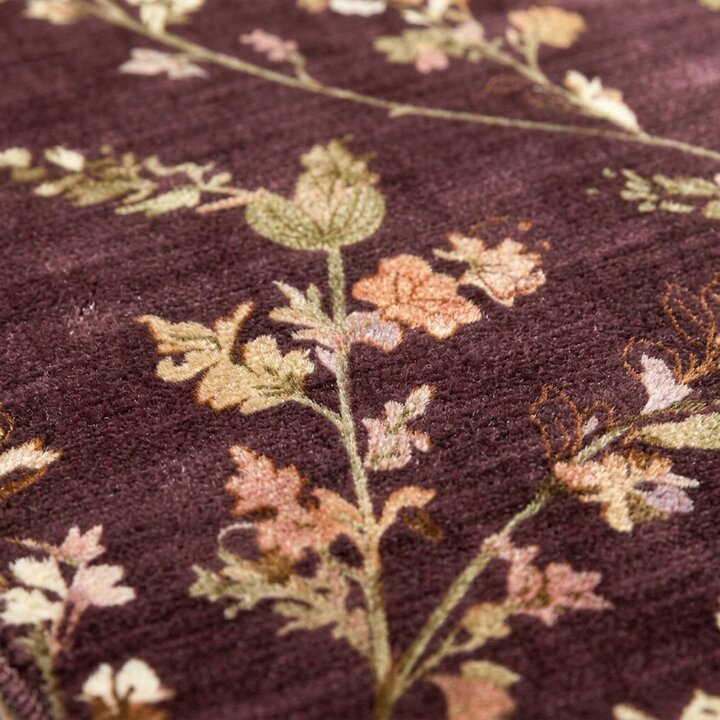 Waschbarer Teppich - Misty Floral Braun - 2