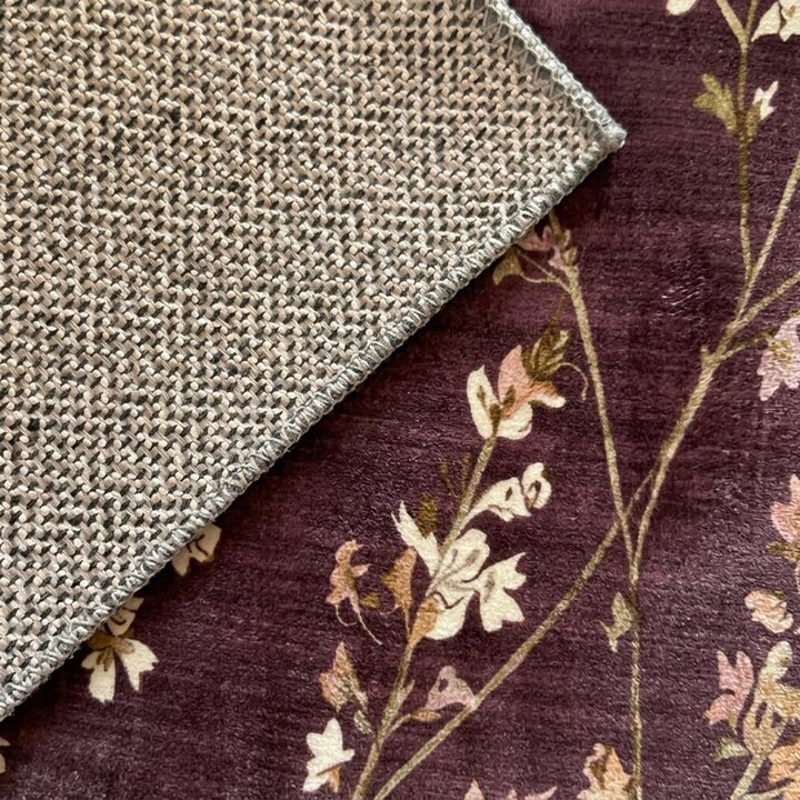 Waschbarer Teppich - Misty Floral Braun - 4