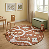 Auto Spielteppich Rund - Rocky Ride Terracotta - thumbnail
