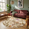 Waschbarer Teppich Rund - Misty Flowers Creme - thumbnail