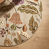 Waschbarer Teppich Rund - Misty Flowers Creme - thumbnail 3