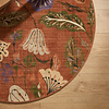 Waschbarer Teppich Rund - Misty Flowers Terrakotta - thumbnail 3