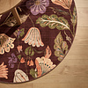Waschbarer Teppich Rund - Misty Flowers Braun  - thumbnail 3