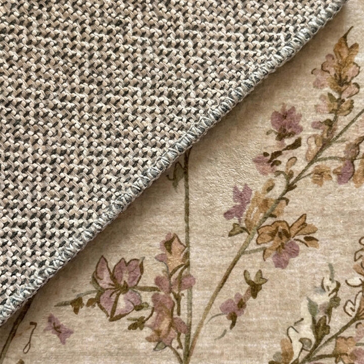 Waschbarer Teppich Rund - Misty Floral Creme - 4