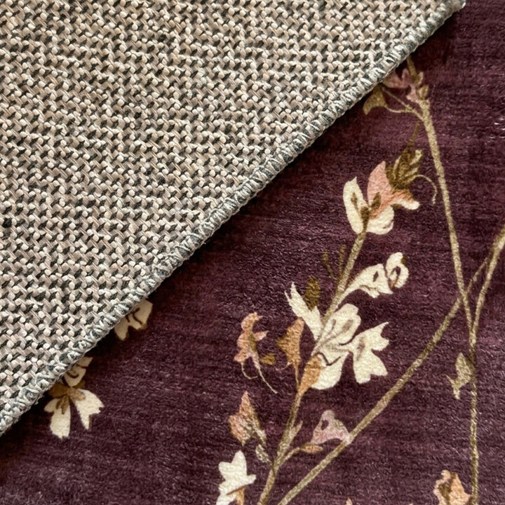 Waschbarer Teppich Rund - Misty Floral Braun - 4