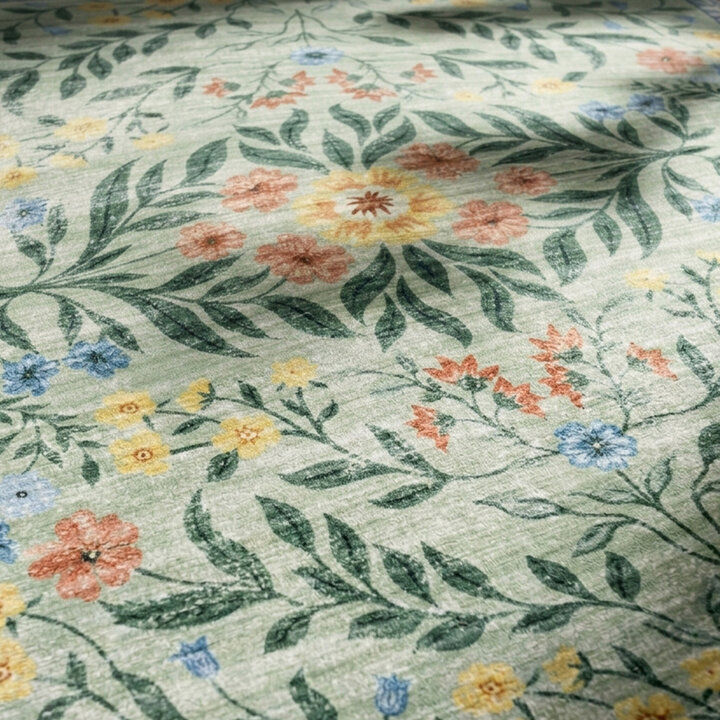 Vintage Gartenteppich Rund - Luana Dunkelgrün - 2