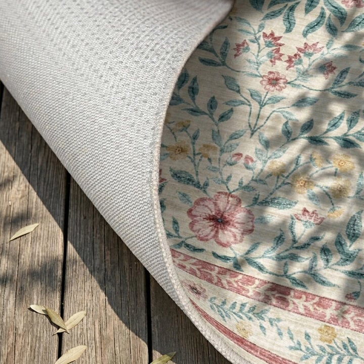 Vintage Gartenteppich Rund - Luana Bunt - 4