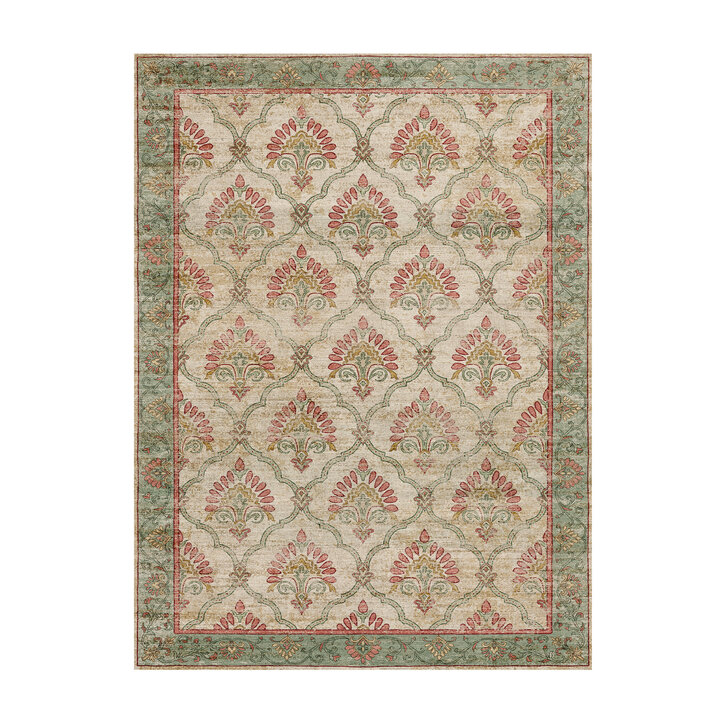 Teppich Vintage - Sage Grid Grün - 1