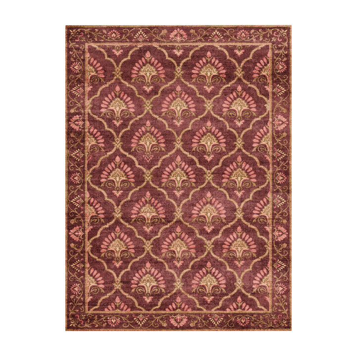 Teppich Vintage - Sage Grid Rot - 1