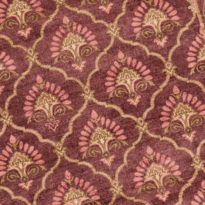 Teppich Vintage - Sage Grid Rot - 2