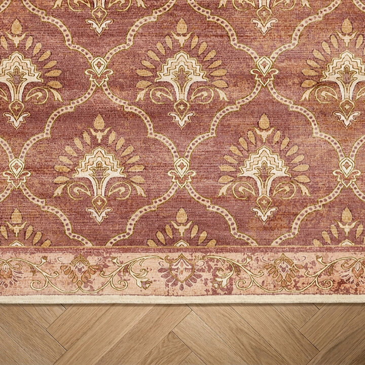 Teppich Vintage - Sage Grid Terracotta - 4