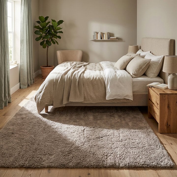 Hochflor Teppich Waschbar - Ziggy Beige