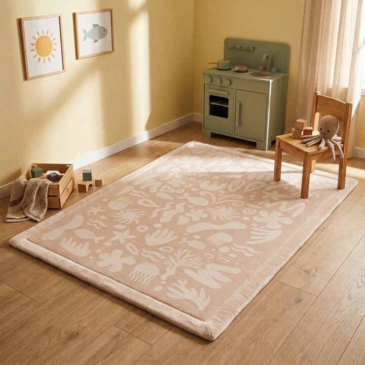 Waschbare Spielmatte Baby - Flo Beige