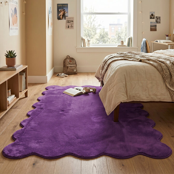 Waschbarer Teppich - Puck Lila