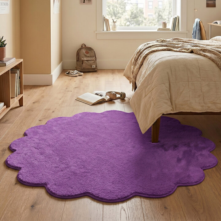 Waschbarer Teppich Rund - Puck Lila