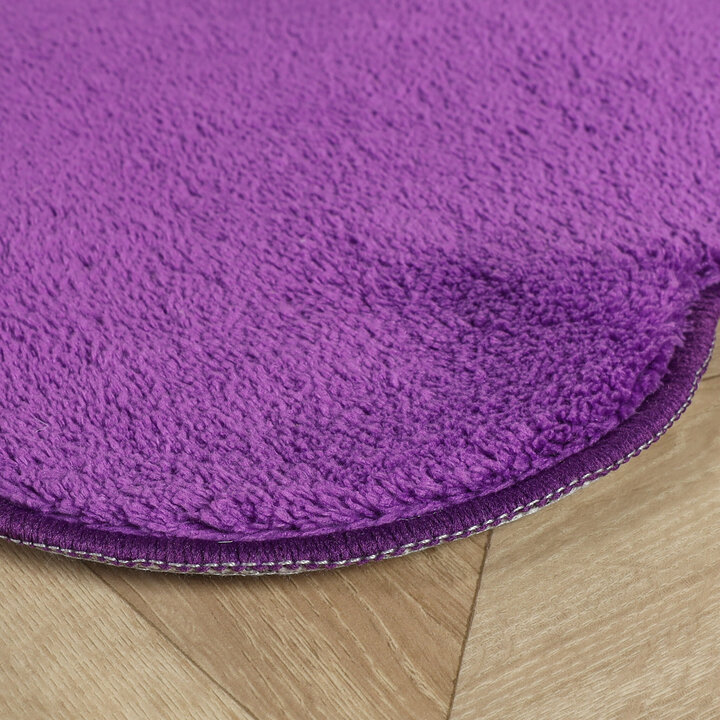Waschbarer Teppich Rund - Puck Lila - 4